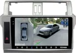 Магнитола для Toyota Land Cruiser Prado 150 2014-2017 (рамка тип 1) - Teyes CC3-2K-360 монитор 10.36" 2K QLED на Android 10, Быстрая, CarPlay, 4G SIM-слот, 4 камеры в комплекте