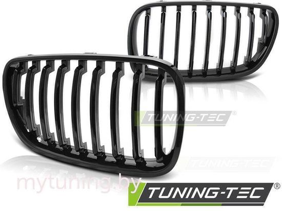 Решетка (ноздри) радиатора GLOSSY BLACK для BMW X3 E83