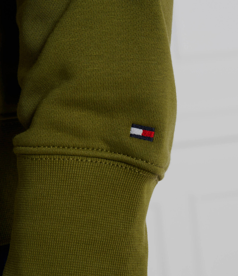 Худи logo mockneck Tommy Hilfiger - оливковый (MW0MW20954)
