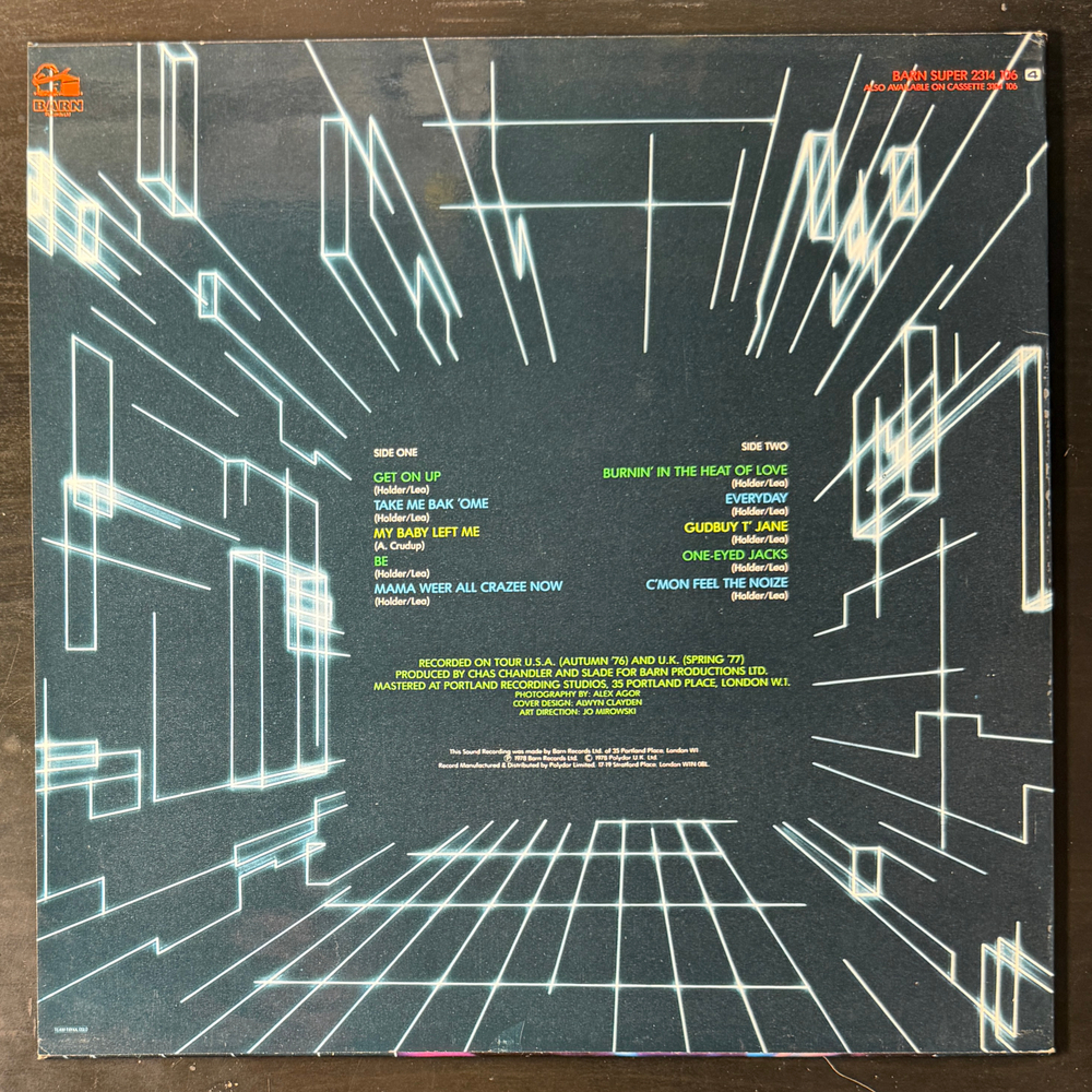 Slade ‎– Slade Alive Vol Two (Скандинавия 1978г.)