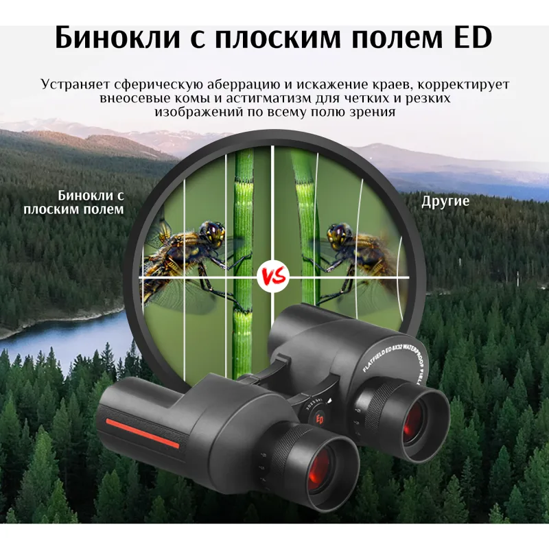Бинокль Eyeskey Wind ED-6.5x32 - плоское поле ED иллюстрация