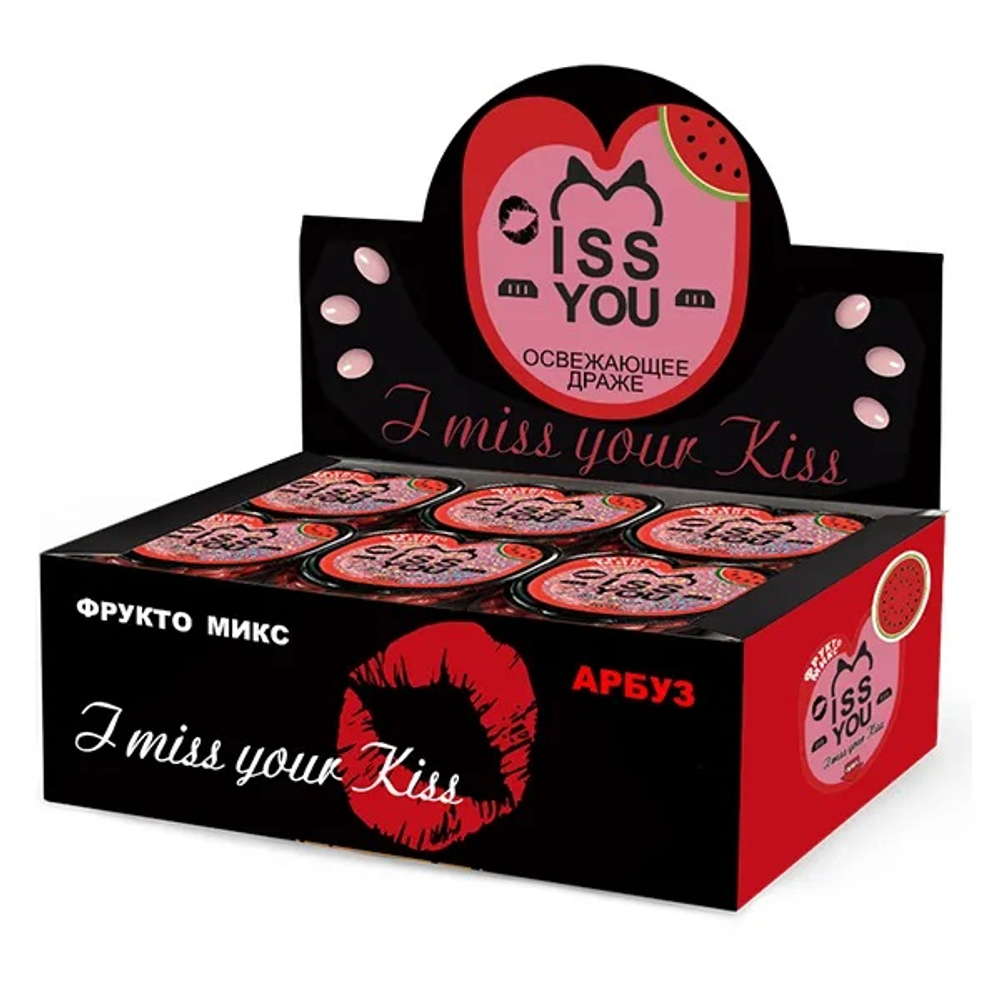 Набор освежающие конфеты "MISS YOU", со вкусом арбуза, 24шт