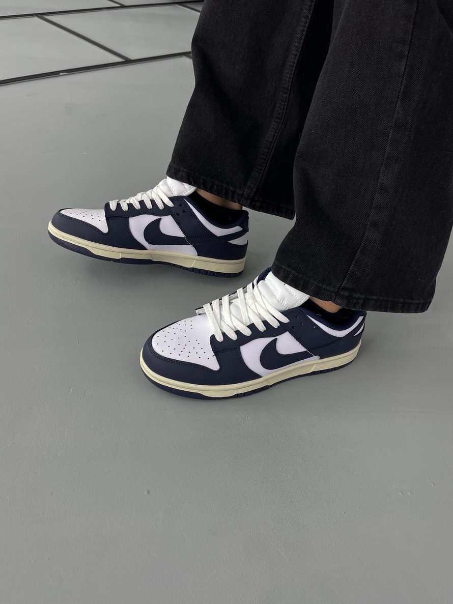 Кроссовки Nike Dunk Low #A5532 (бел.-син.)
