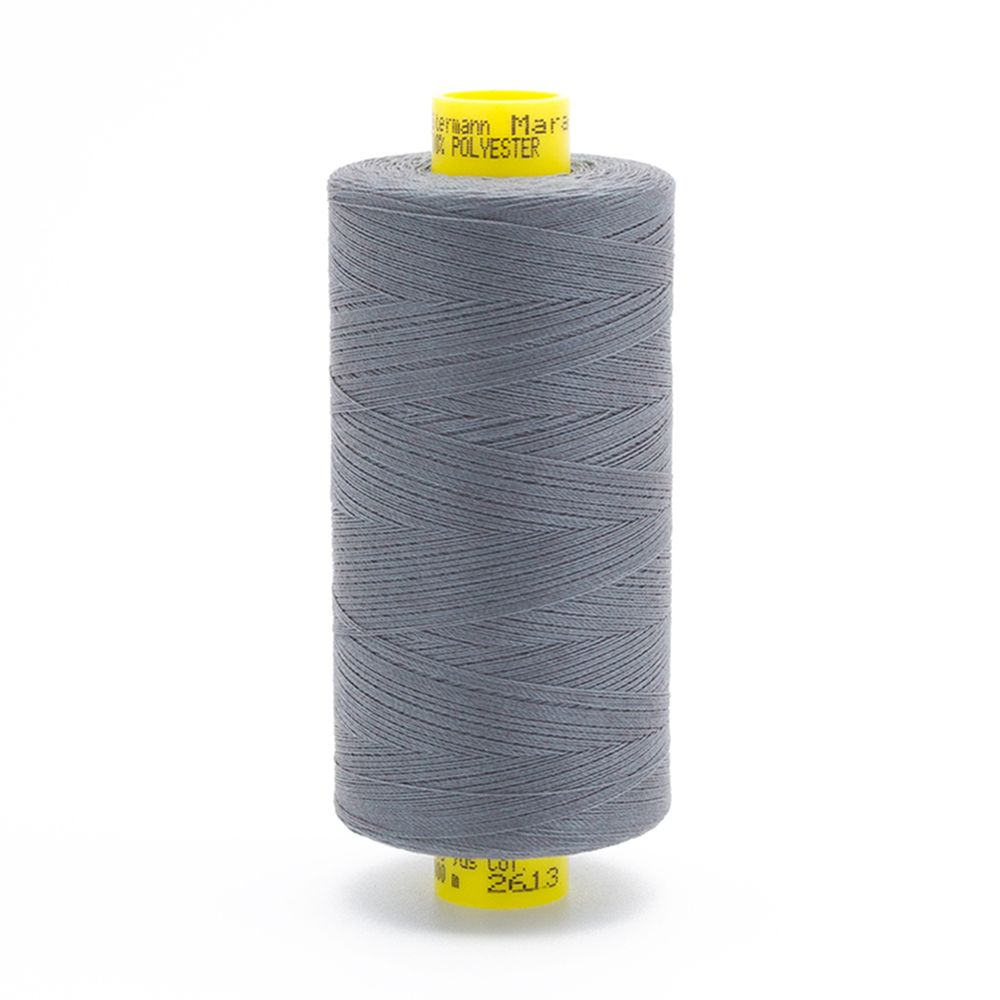Нитка Gutermann Mara 120 (1000 метров), 1 кат., универсальная | 2613 серый никель