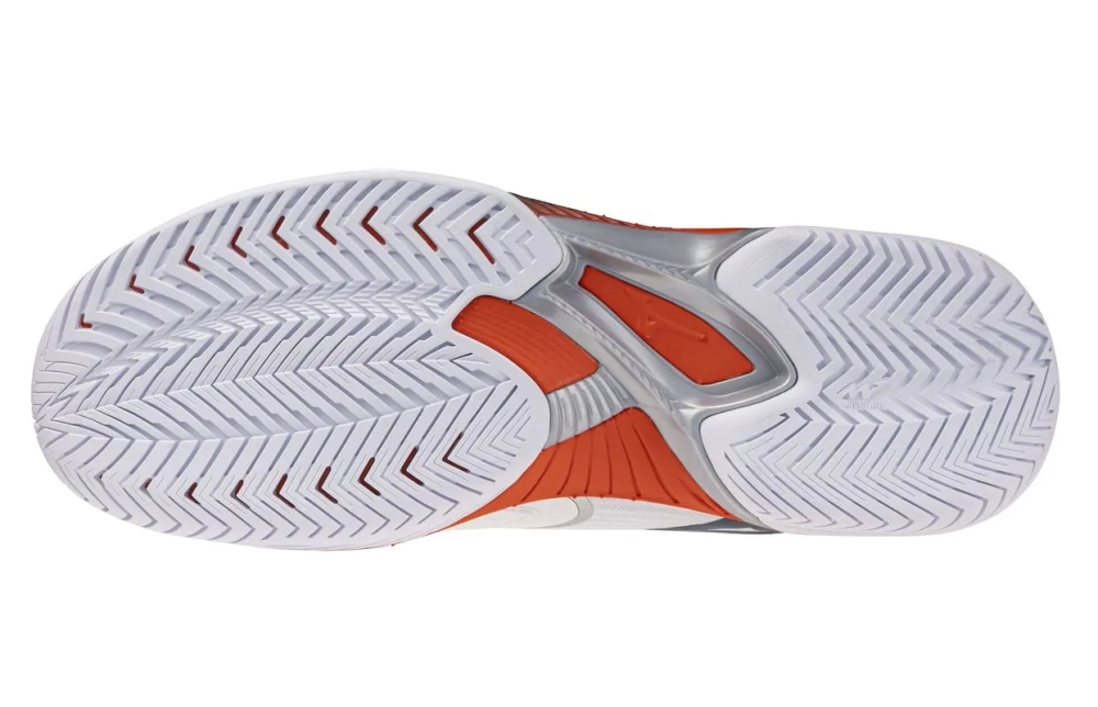 Мужские теннисные кроссовки Mizuno Wave Exceed Court AC - white/insignia blue/orange