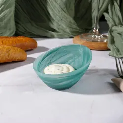 Соусник 100 мл 9*5 см емкость для закусок Green Sky косой матовое стекло P.L. [6]