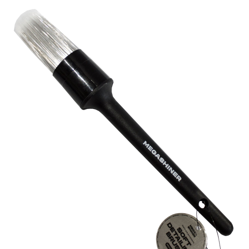 MegaShiner SOFT DETAILING BRUSH Кисть №18 для детейлинга с серым искусственным ворсом