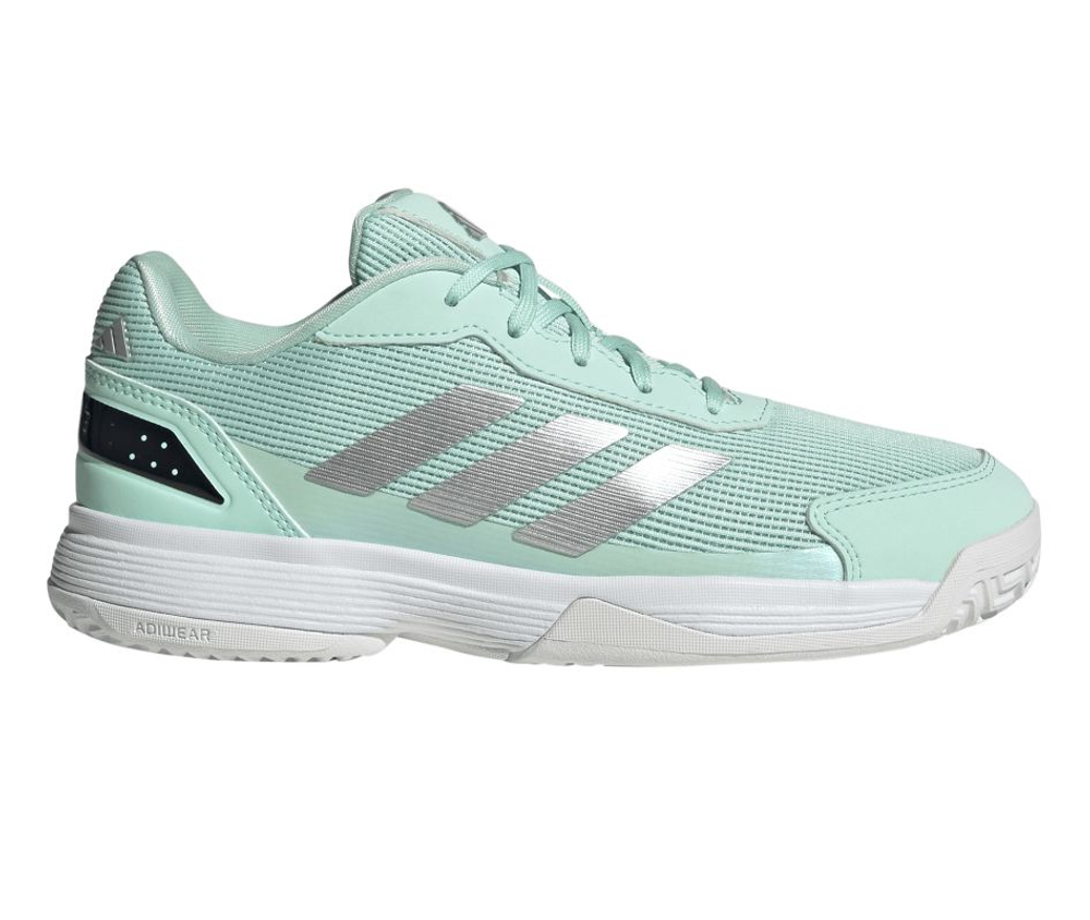 Юношеские кроссовки для падела Adidas Crazyquick Padel K - clear mint/silver metallic/cloud white
