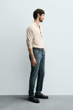ZARA ДЖИНСЫ SLIM FIT БАЗОВЫЕ, СИНИЙ