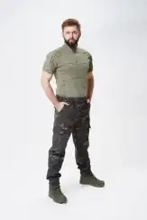 Джоггеры камуфляжные с резинкой анатомического кроя Soft Shell, Тёмный мультикам