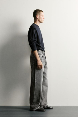 ZARA ДЖИНСЫ LOOSE FIT, МЯГКИЙ СЕРЫЙ