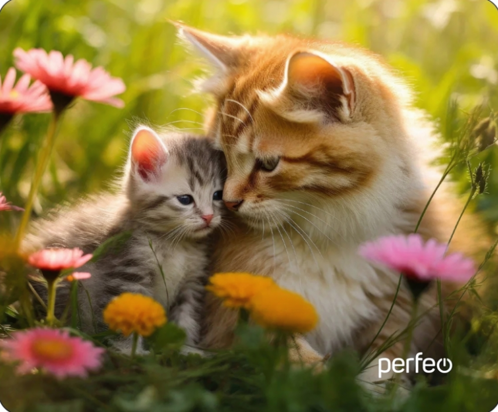 Perfeo Коврик для компьютерной мыши "Cat", Рис.41 (240*200*2 мм), ткань+резиновое основание