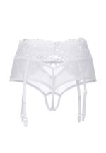 Эротические трусики-пояс Erolanta Lingerie Collection с высокой посадкой белые (50-52)