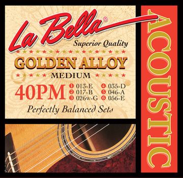 Струны для акустической гитары 13-56 La Bella 40PM