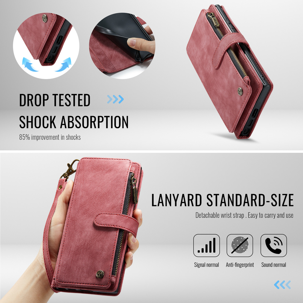 Многофункциональный чехол-кошелек CaseMe 3 in 1 Matte Wallet для Samsung Galaxy S25 Ultra