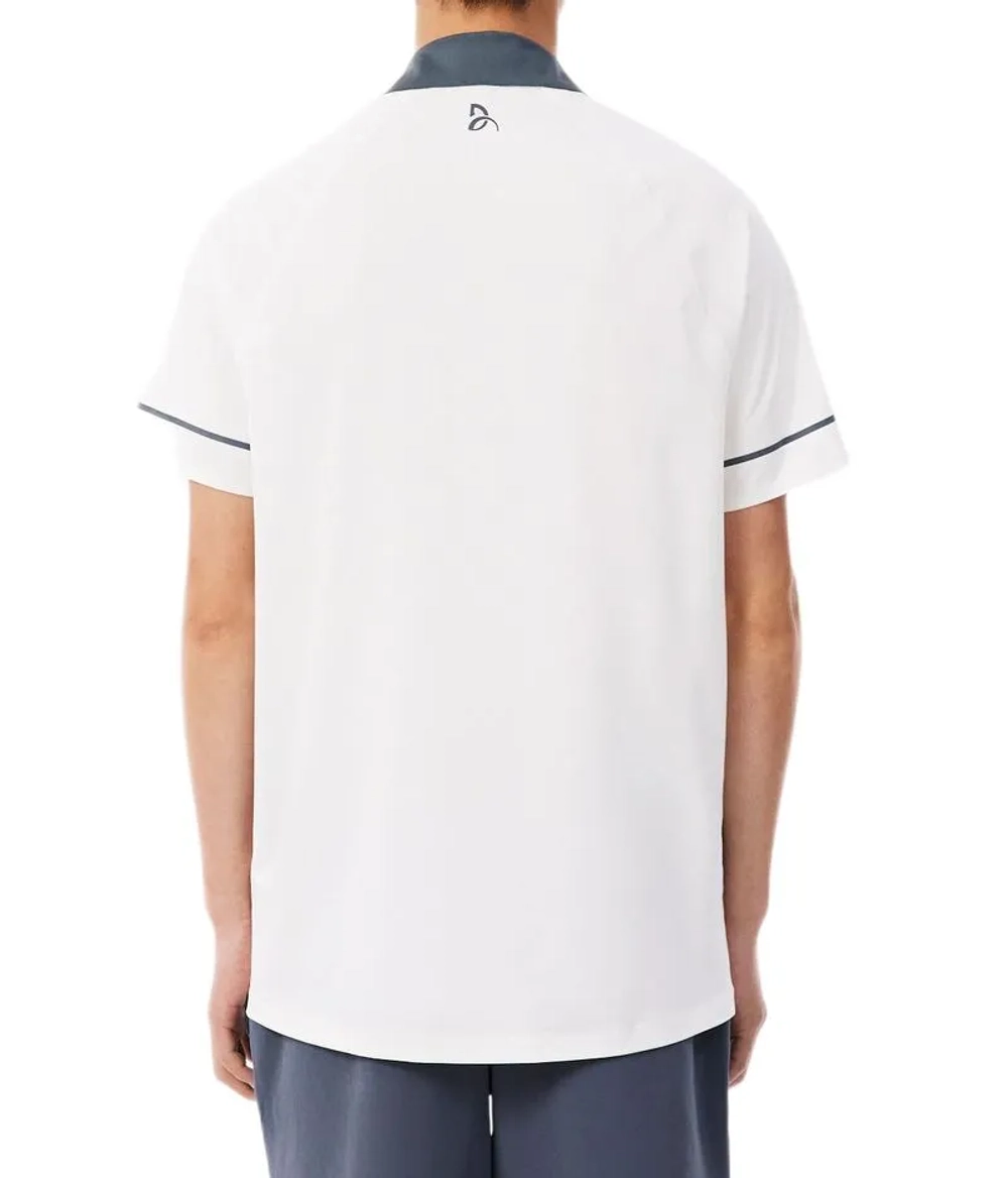 Мужское теннисное поло Lacoste Tennis x Novak Djokovic On Court - white/grey