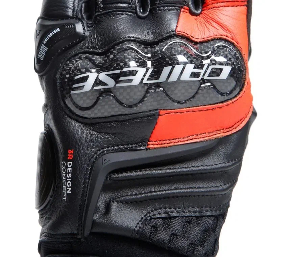Мотоперчатки Dainese "Carbon 4", кожаные, защита на костяшках и ладонях