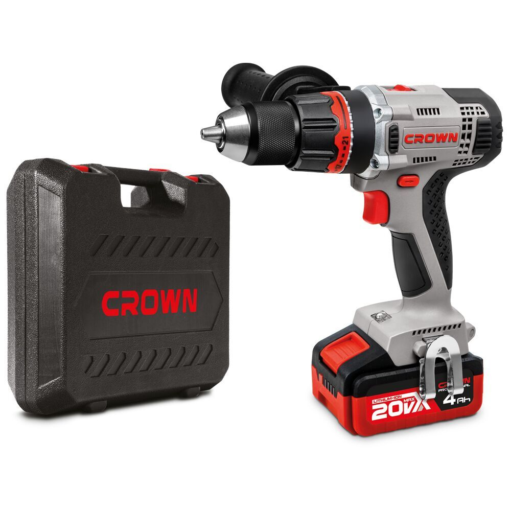 Дрель аккумуляторная CROWN CT21076HMX-4 BMC