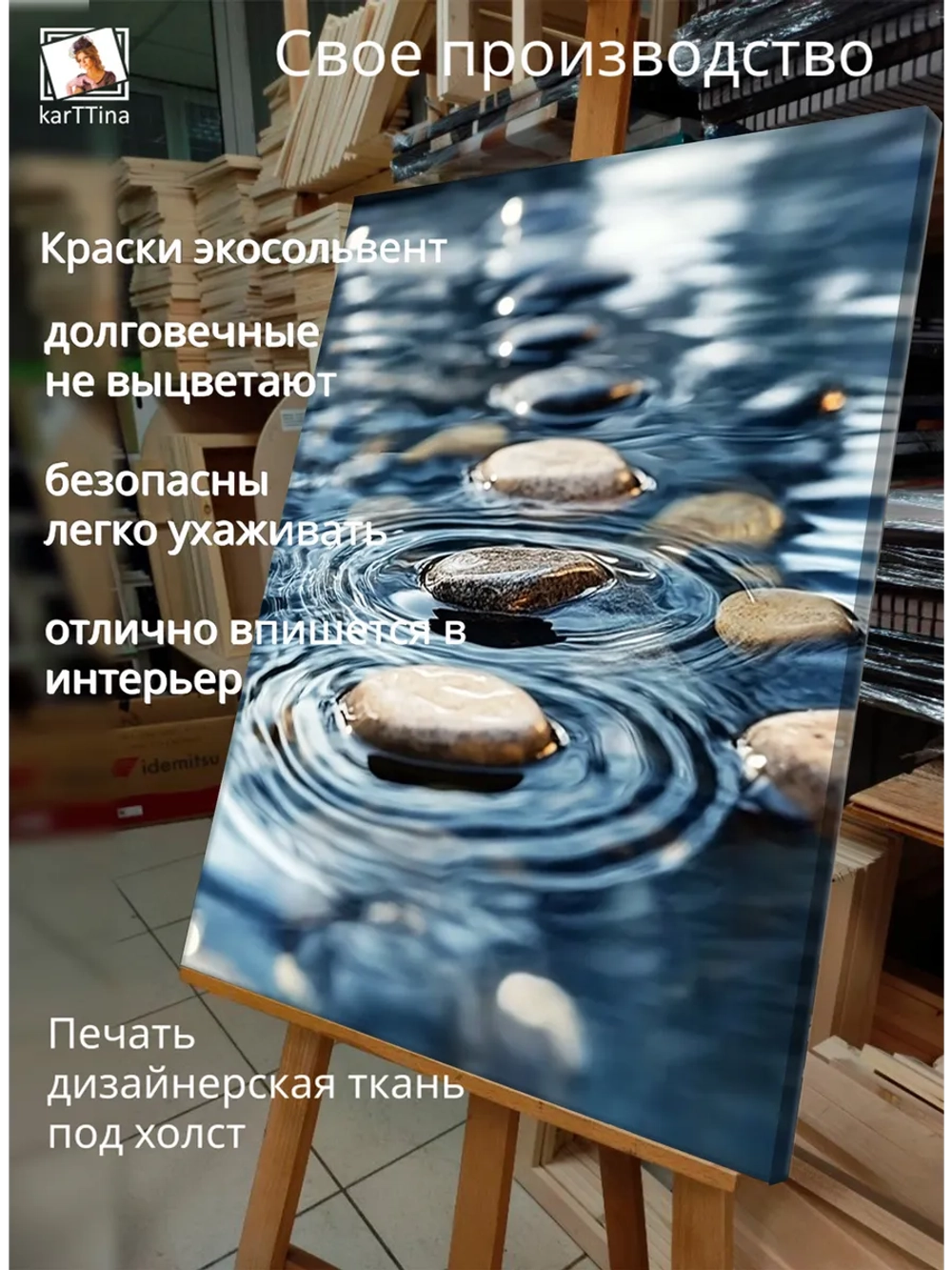 Картина "Водные ритмы", галерейная 50х70см 1шт.