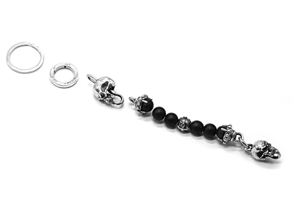 Брелок из серебра Two Skulls AZBl-011