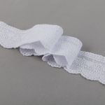 Кружево шитьё п/э+х/б 48 мм / 9±0.2 метров, Турция, белый, Gamma GYEM-4800