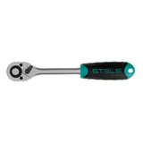 Ключ-трещотка 1/2", CrV, 72 зуба, с быстрым сбросом, матовый хром Stels — фото 3