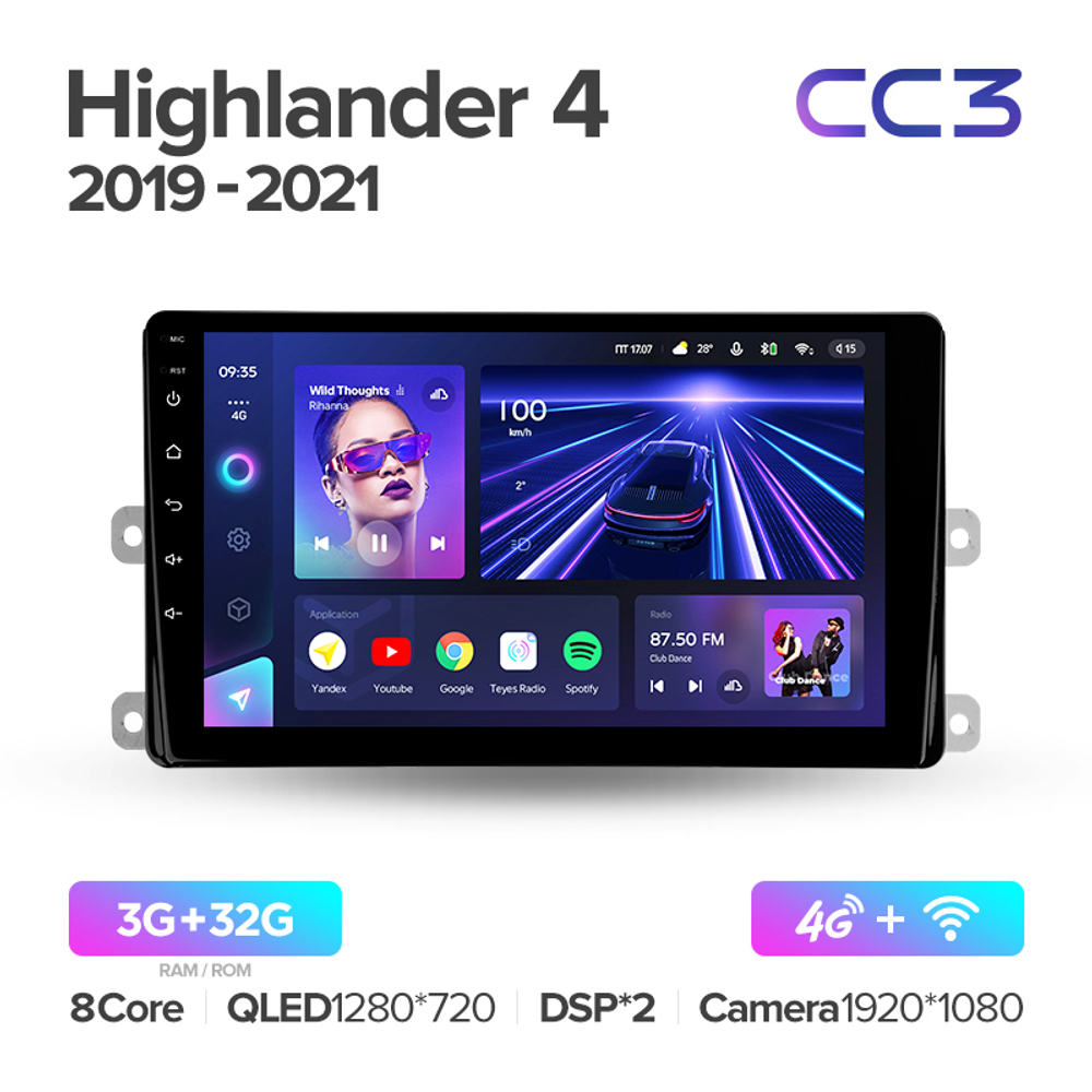 Teyes CC3 9" для Toyota Highlander 2019-2021