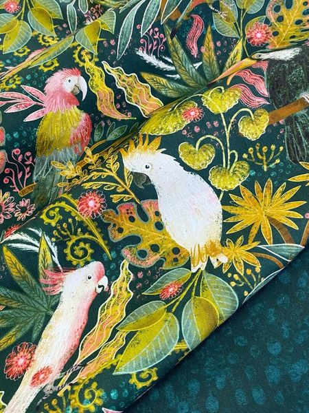 ТРОПИЧЕСКИЙ ЛЕС #6, 100% хлопок Handmade Fabrics 9