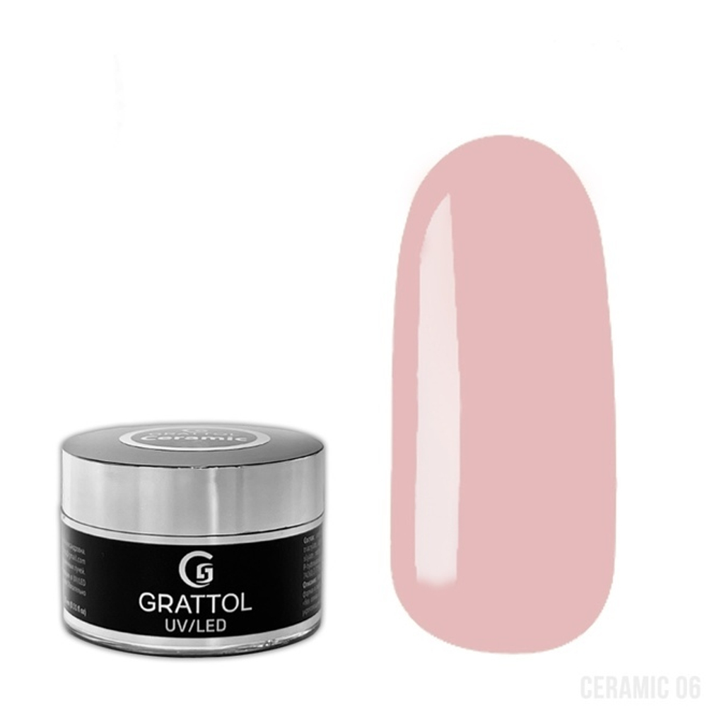 Grattol Camouflage Gel Ceramic 05 - Гель камуфлирующий, 15 мл