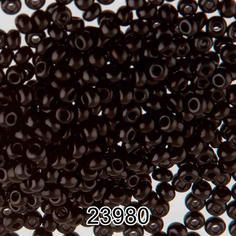 Бисер Preciosa 8/0 (2.9 мм), 500 г, 23980 (Ф659) черный, 331-19001