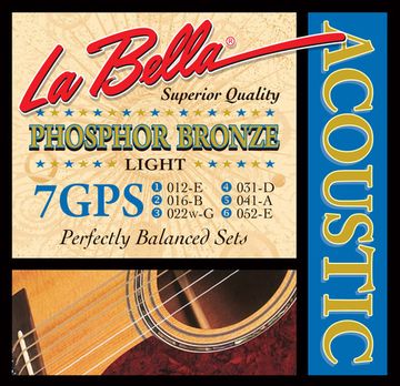 Струны для акустической гитары 12-52 La Bella 7GPS