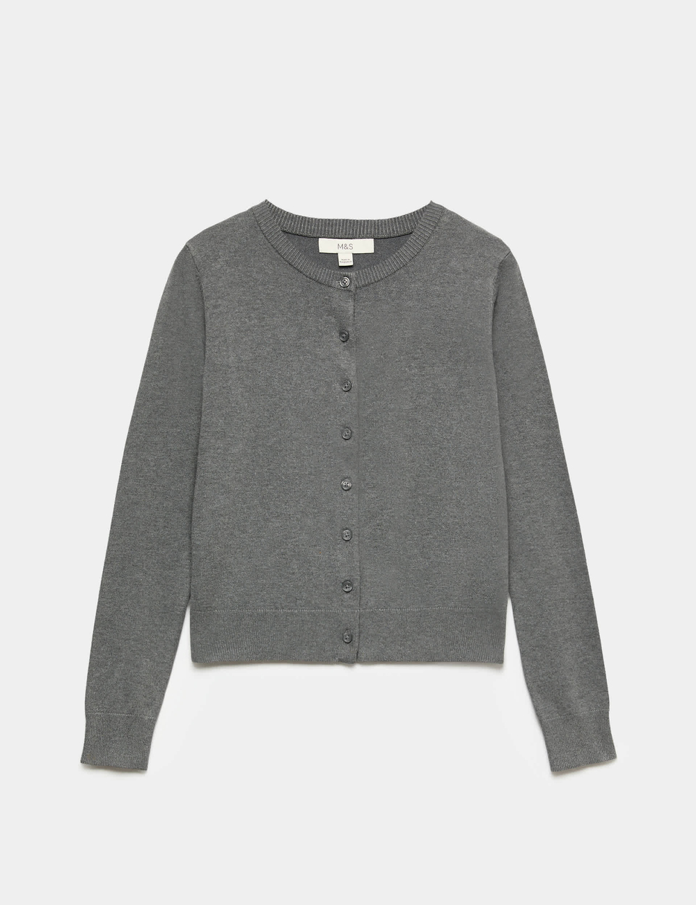 Кардиган с круглым вырезом и пуговицами T38002388 - Marks & Spencer