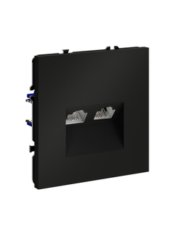 Розетка компьютерная 2-м СП S70 RJ45 + RJ45 кат.6 механизм черн. матов. Voltum VLS060208