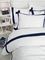 Постельное белье BANDA белый/синий сатин делюкс TIVOLYO HOME Турция