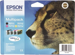 Epson T0715 Подлинный Голубой, Пурпурный, Желтый 1 шт C13T07154010