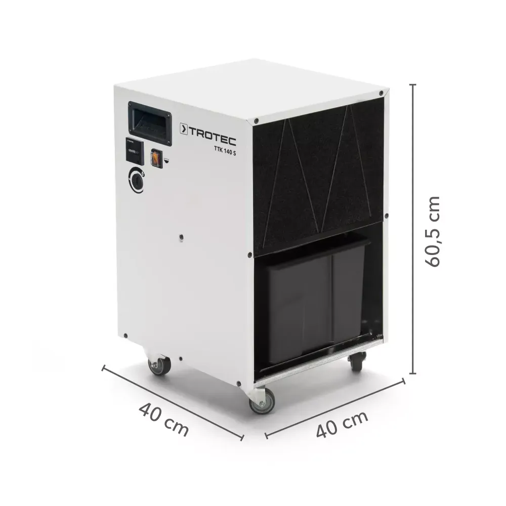 Осушитель воздуха TROTEC TTK 140 S мобильный - [до 40 л. за сутки / для S≈140 м²]