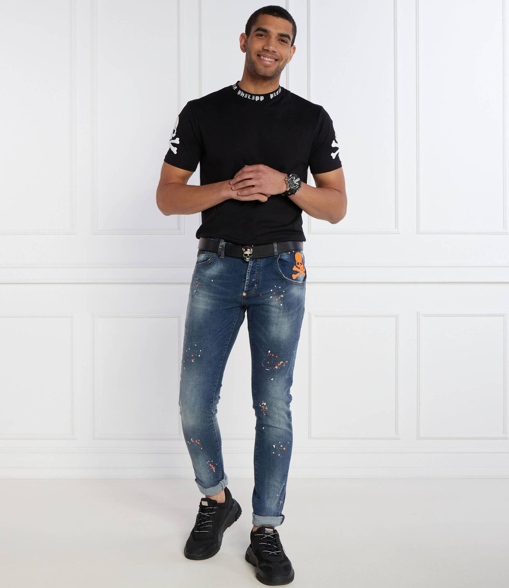Джинсы Skull&Bones Philipp Plein - голубой(MDT3678 PDE004N)