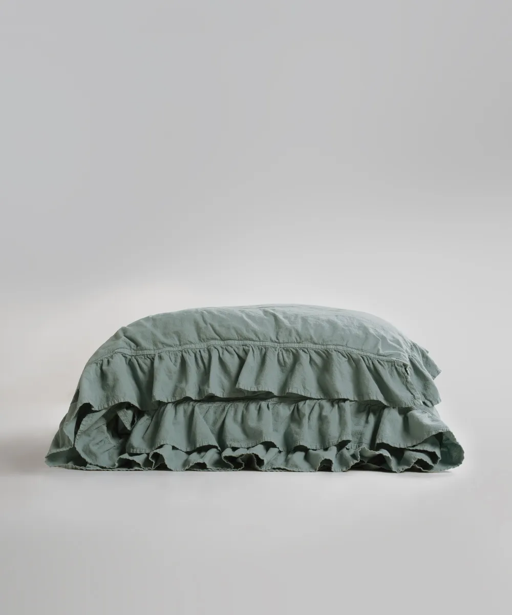 Lımasso КПБ 4 пр. Stonewashed Exclusıve Natural Green пододеяльник 200*220, простынь 240*260, наволочки 50*70 2шт — фото 4