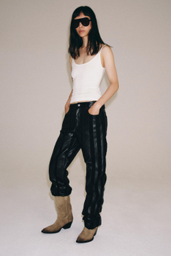 ZARA ЗАМШЕВЫЕ САПОГИ В КОВБОЙСКОМ СТИЛЕ, СЕРО-КОРИЧНЕВЫЙ