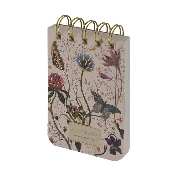 Bloknot \ Блокнот \ Notebook Блокнот на гребне «Cute Journal» A7, BV, 100 л. "Флора. Симметричная флора", линейка