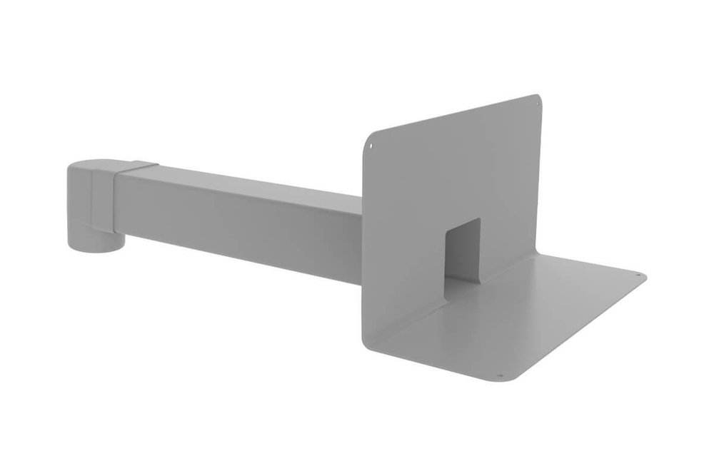 Парапетная воронка с угловым отводом VC-PVC 100x100x650
