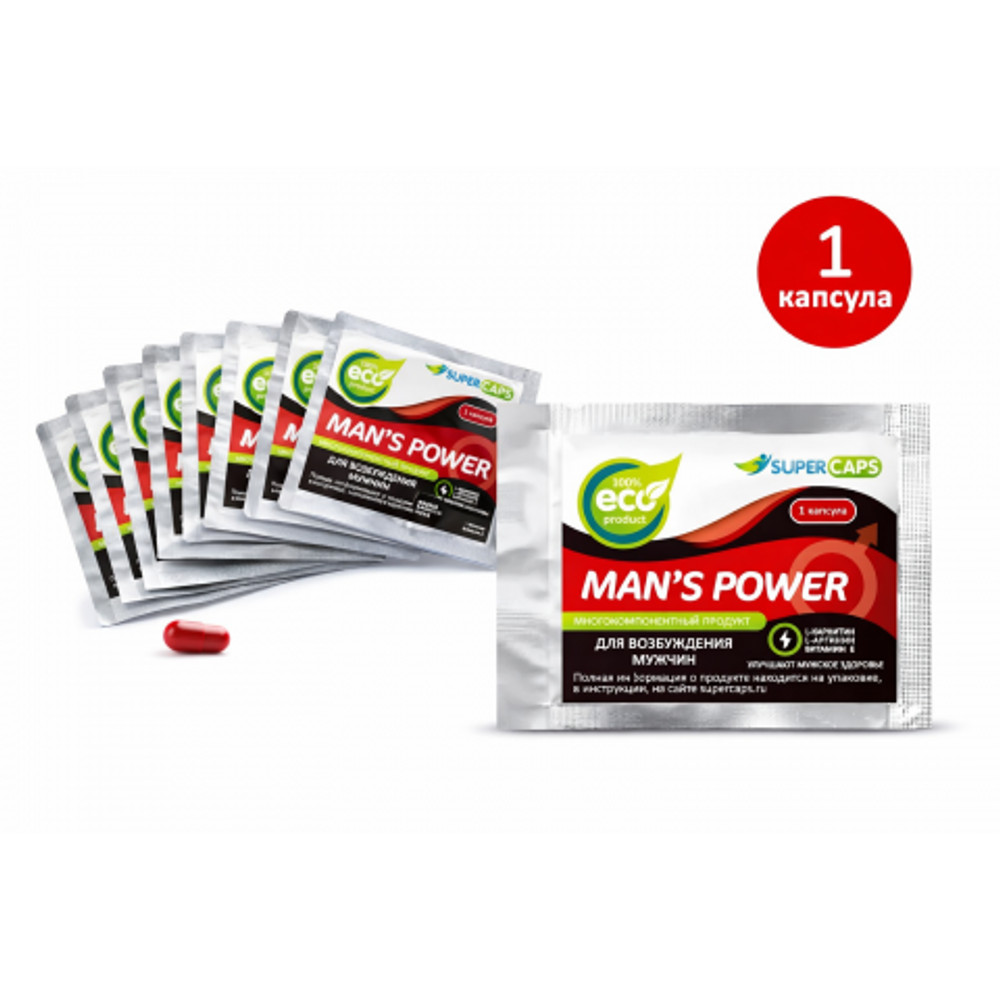Средство возбуждающее с L-carnitin Man's Power 1 капсула