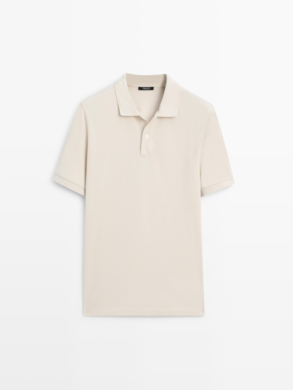 Massimo Dutti Поло из рельефного хлопка, дымчатый
