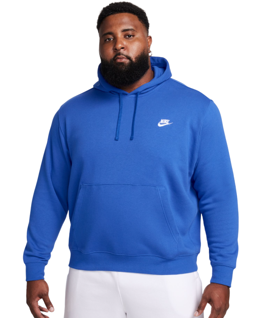 Мужская теннисная кофта Nike Sportswear Club Fleece Pullover Hoodie - game royal/game royal/white