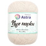 Пряжа Astra Premium (Астра Премиум) Пух норки / уп.1 мот. по 50 г, 290 м, 046 молочный