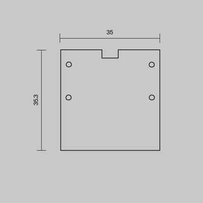 Комплект заглушек (для профиля 59x59) 2 шт., ALM-5959-EC 642058. TM Maytoni