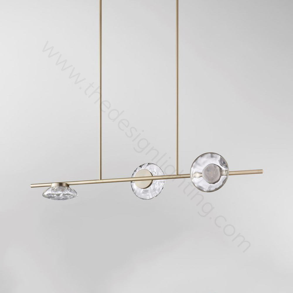 Ceiling design lamp  Ceto by Ross Gardam horizontal (Gold,  Grey)