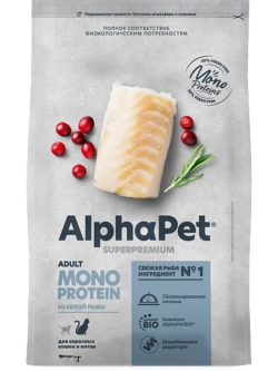 MONOPROTEIN Корм для кошек Белая рыба 3кг