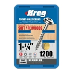 Шурупы с крупным шагом 1-1/4", 1200 шт Kreg SML-C125-1200-INT