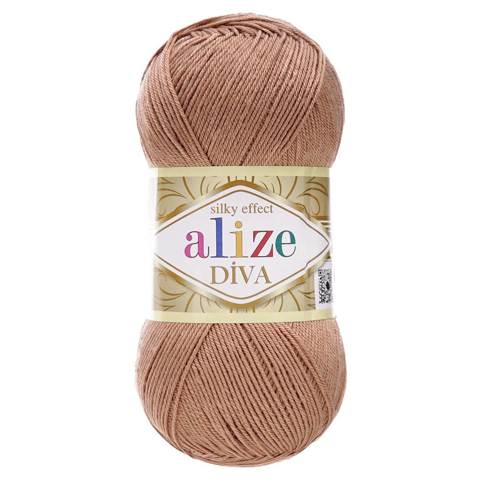 Пряжа Alize (Ализе) Diva / уп.5 мот. по 100 г, 350 м, 261 красно-коричневый